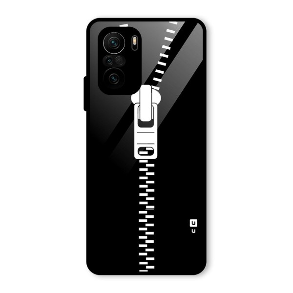 Black Zipper Glass Back Case for Mi 11x