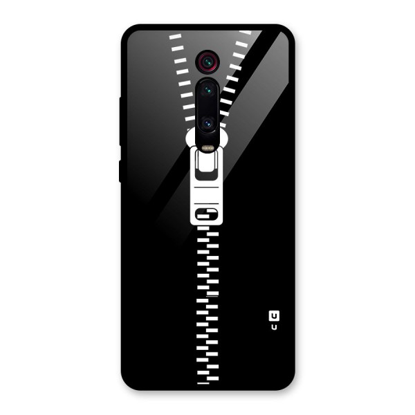 Black Zipper Glass Back Case for Redmi K20 Pro