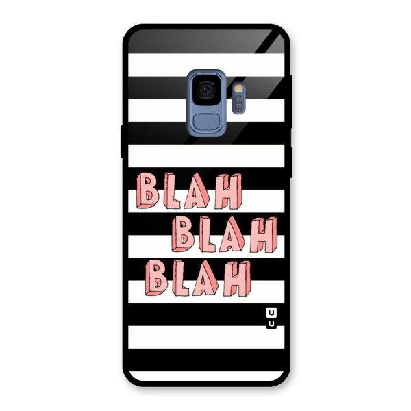 Blah Bold Stripes Glass Back Case for Galaxy S9