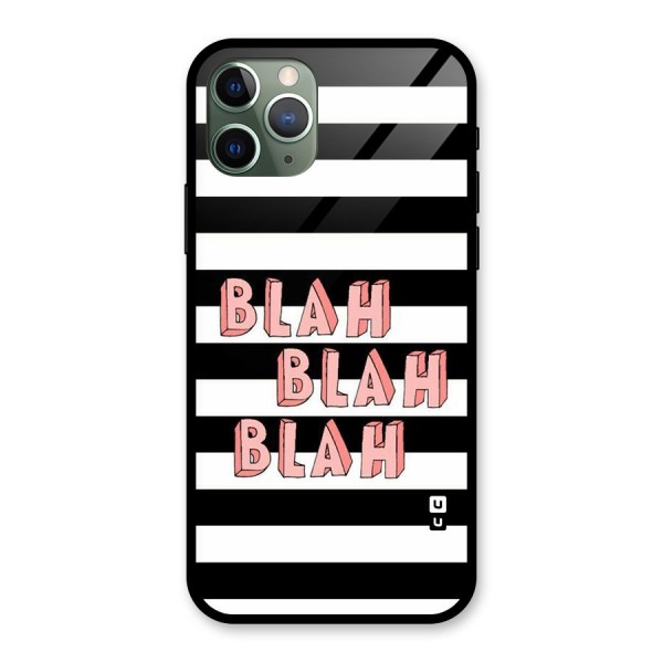 Blah Bold Stripes Glass Back Case for iPhone 11 Pro