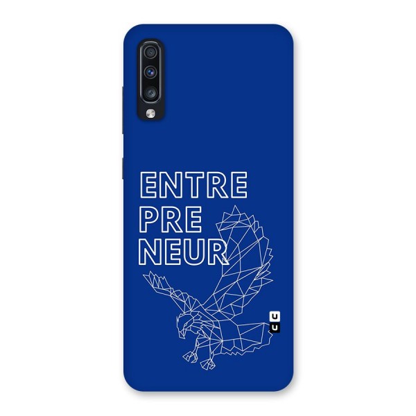 Blue Entrepreneur Back Case for Galaxy A70s