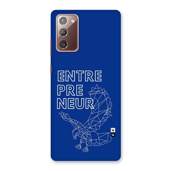 Blue Entrepreneur Back Case for Galaxy Note 20