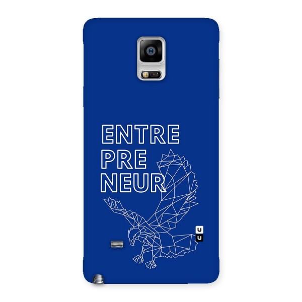 Blue Entrepreneur Back Case for Galaxy Note 4