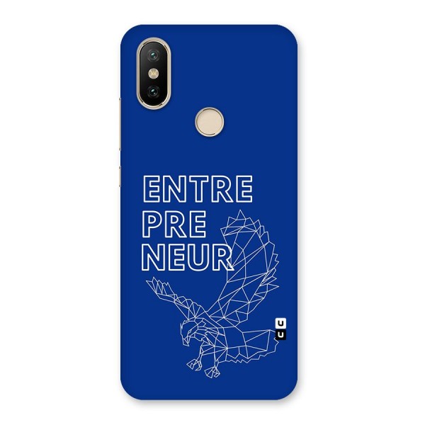 Blue Entrepreneur Back Case for Mi A2