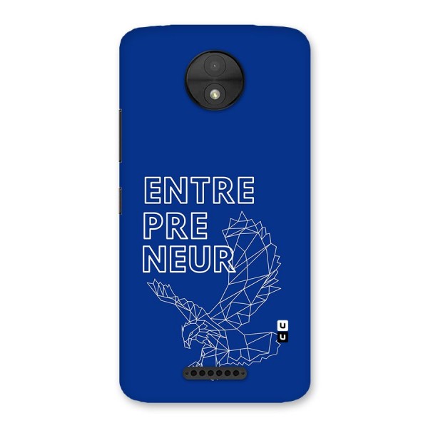 Blue Entrepreneur Back Case for Moto C