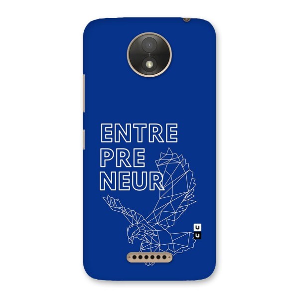 Blue Entrepreneur Back Case for Moto C Plus