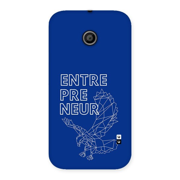 Blue Entrepreneur Back Case for Moto E