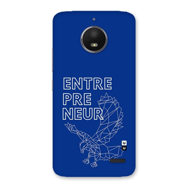 Blue Entrepreneur Back Case for Moto E4