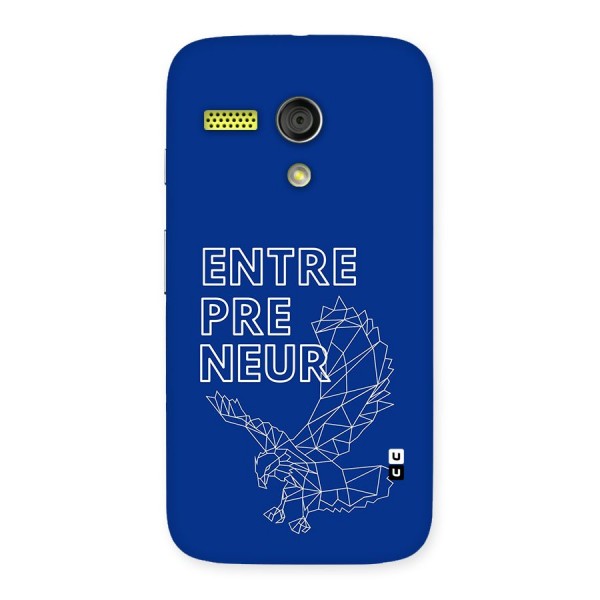 Blue Entrepreneur Back Case for Moto G