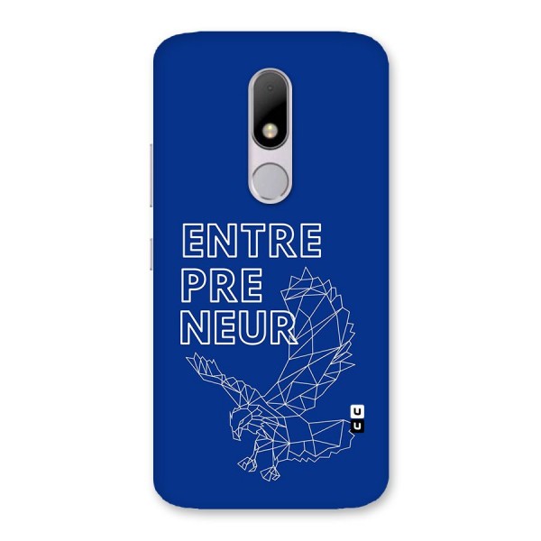 Blue Entrepreneur Back Case for Moto M