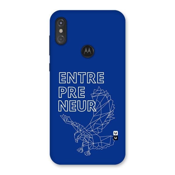 Blue Entrepreneur Back Case for Motorola One Power