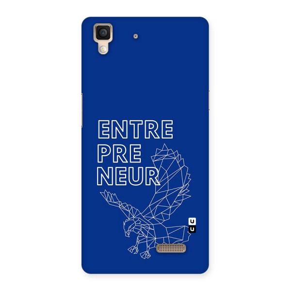 Blue Entrepreneur Back Case for Oppo R7