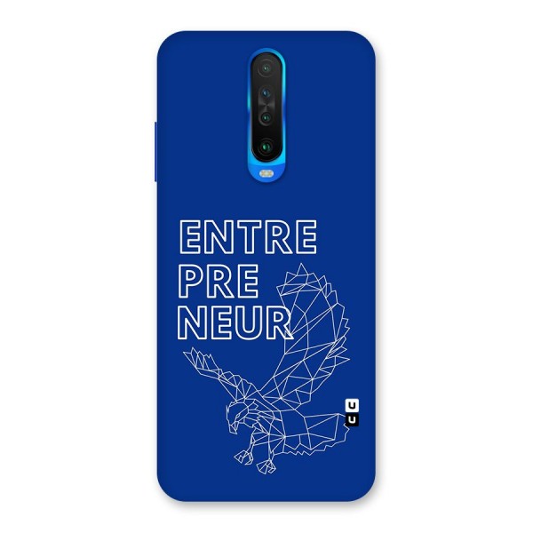 Blue Entrepreneur Back Case for Poco X2