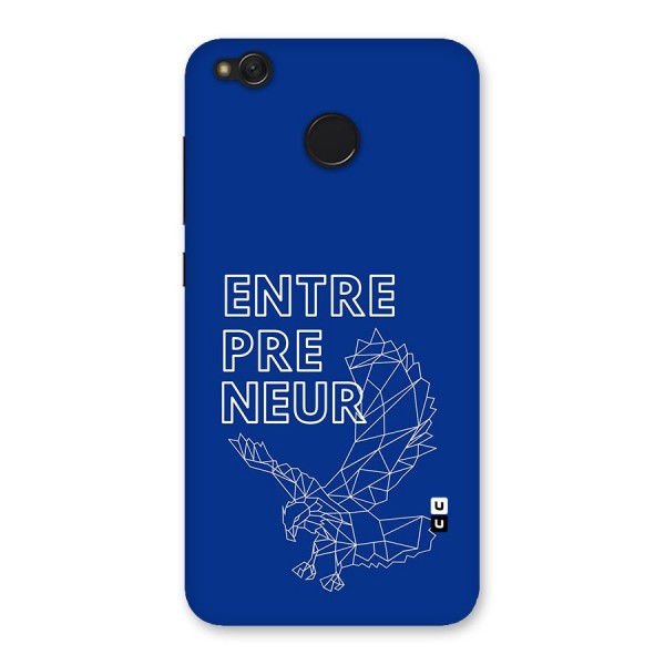 Blue Entrepreneur Back Case for Redmi 4