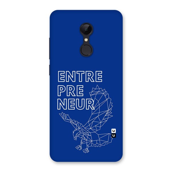 Blue Entrepreneur Back Case for Redmi 5