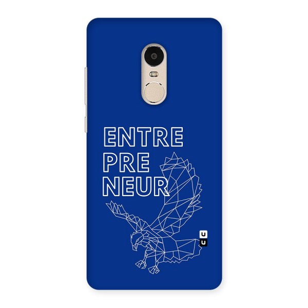 Blue Entrepreneur Back Case for Redmi Note 4