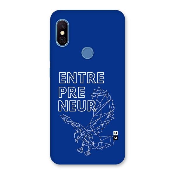 Blue Entrepreneur Back Case for Redmi Note 6 Pro