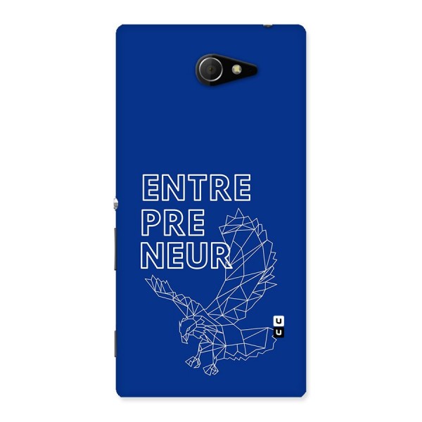 Blue Entrepreneur Back Case for Xperia M2