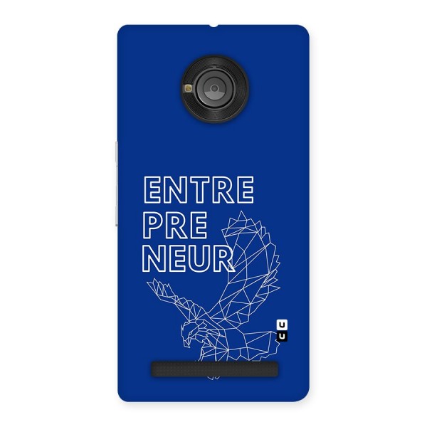 Blue Entrepreneur Back Case for Yuphoria