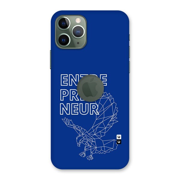 Blue Entrepreneur Back Case for iPhone 11 Pro Logo Cut