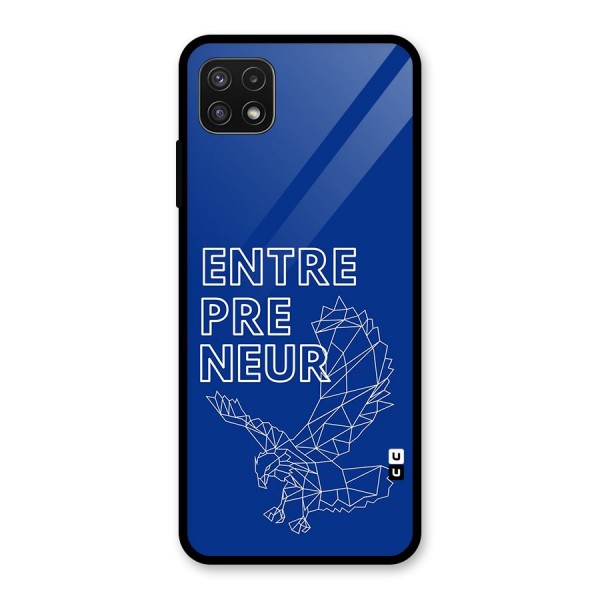 Blue Entrepreneur Glass Back Case for Galaxy A22 5G