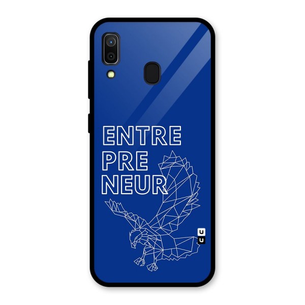 Blue Entrepreneur Glass Back Case for Galaxy A30