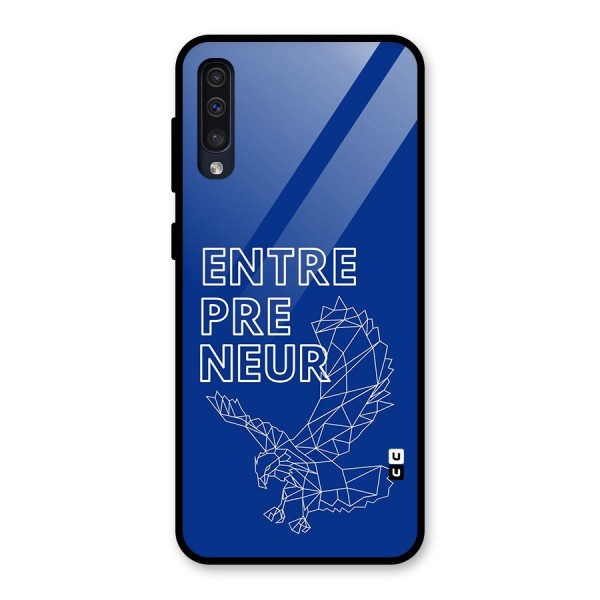 Blue Entrepreneur Glass Back Case for Galaxy A50s