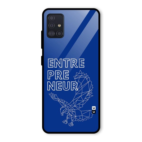 Blue Entrepreneur Glass Back Case for Galaxy A51