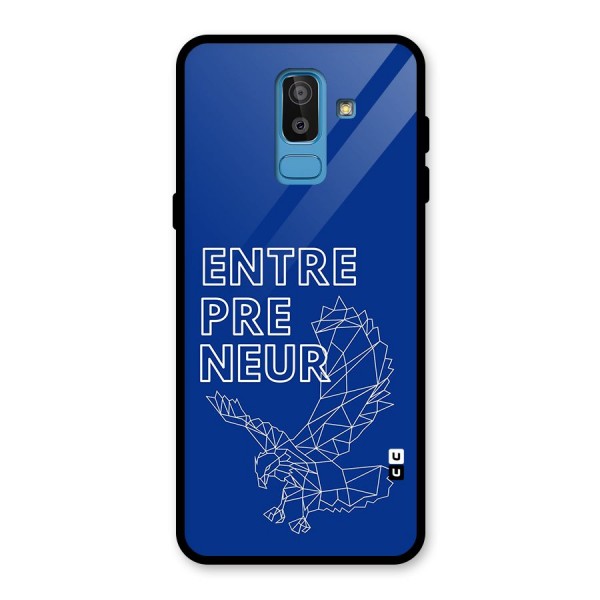 Blue Entrepreneur Glass Back Case for Galaxy J8