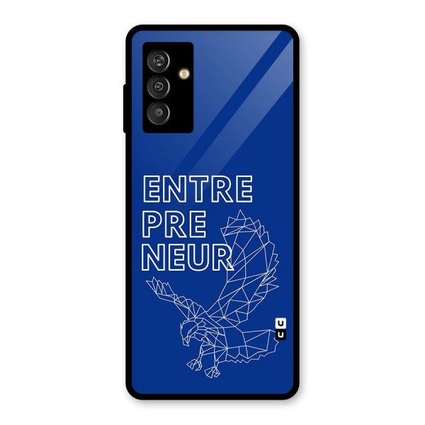 Blue Entrepreneur Glass Back Case for Galaxy M13