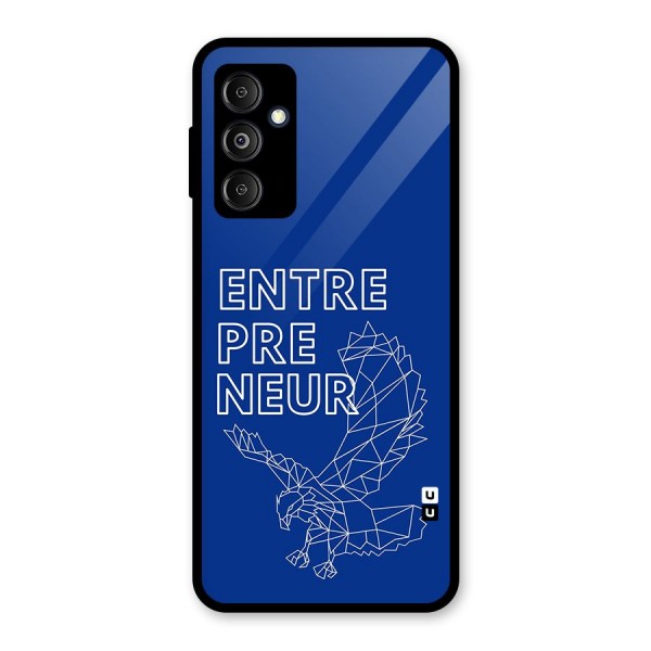 Blue Entrepreneur Glass Back Case for Galaxy M14 5G