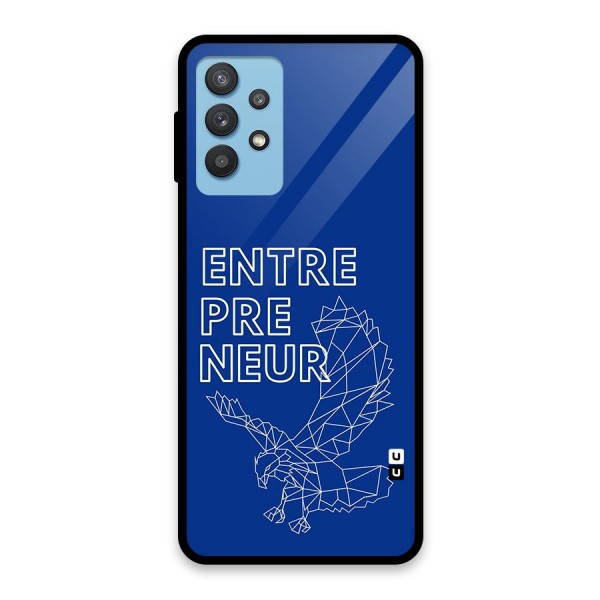 Blue Entrepreneur Glass Back Case for Galaxy M32 5G