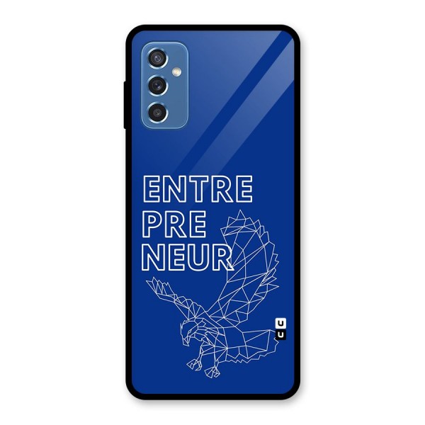 Blue Entrepreneur Glass Back Case for Galaxy M52 5G