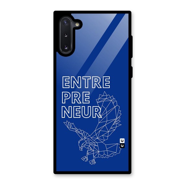 Blue Entrepreneur Glass Back Case for Galaxy Note 10