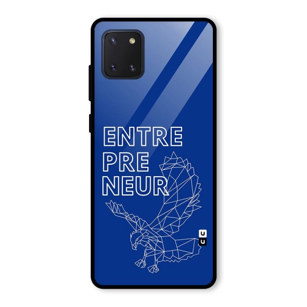 Blue Entrepreneur Glass Back Case for Galaxy Note 10 Lite