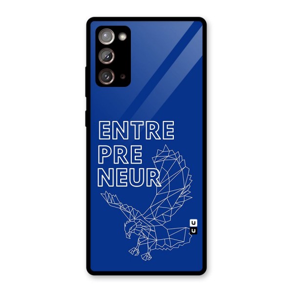 Blue Entrepreneur Glass Back Case for Galaxy Note 20