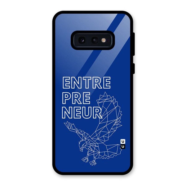 Blue Entrepreneur Glass Back Case for Galaxy S10e