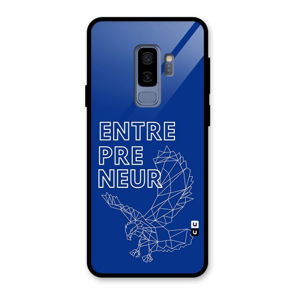 Blue Entrepreneur Glass Back Case for Galaxy S9 Plus