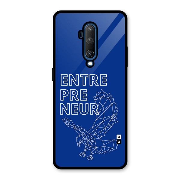 Blue Entrepreneur Glass Back Case for OnePlus 7T Pro