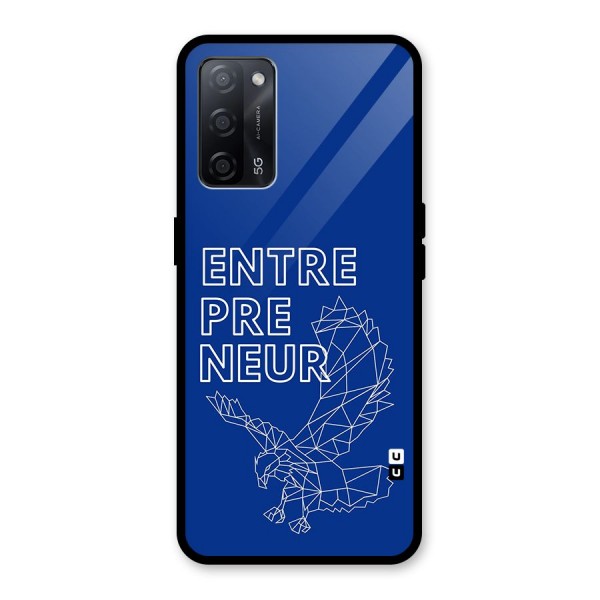 Blue Entrepreneur Glass Back Case for Oppo A53s 5G