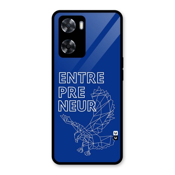 Blue Entrepreneur Glass Back Case for Oppo A57 2022