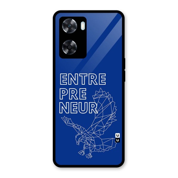 Blue Entrepreneur Glass Back Case for Oppo A77s