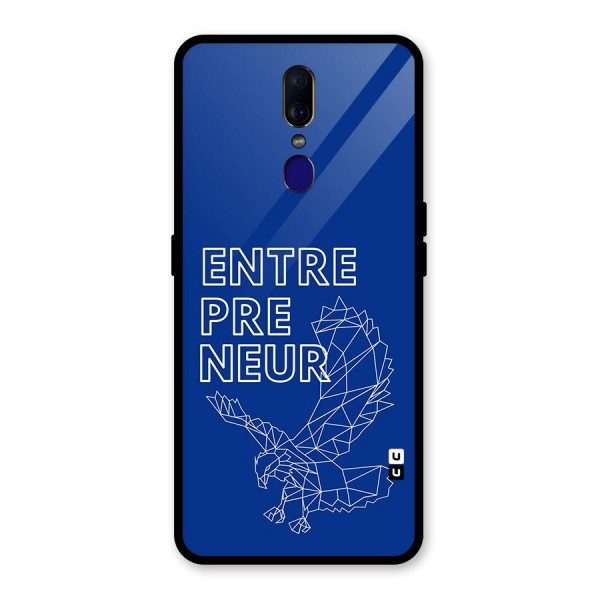 Blue Entrepreneur Glass Back Case for Oppo F11