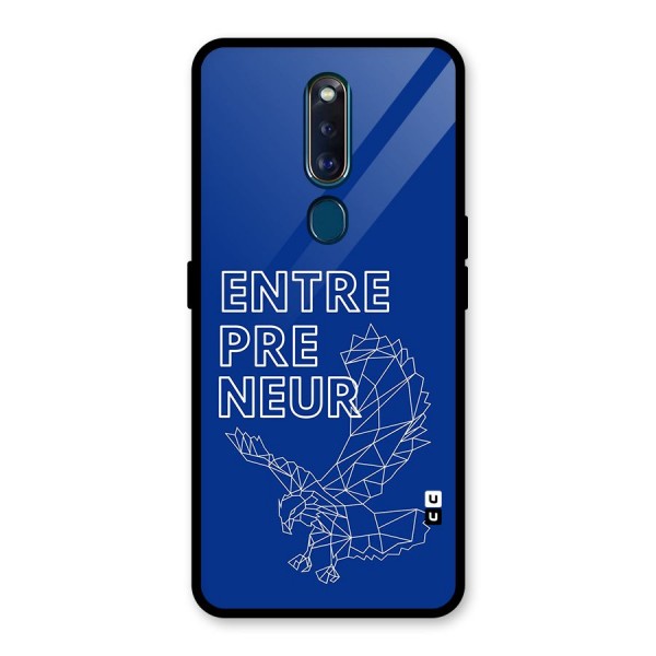 Blue Entrepreneur Glass Back Case for Oppo F11 Pro