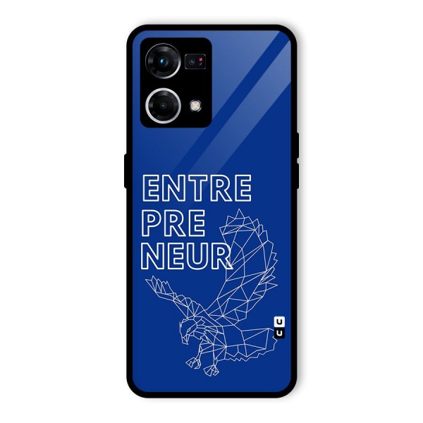 Blue Entrepreneur Glass Back Case for Oppo F21s Pro 4G