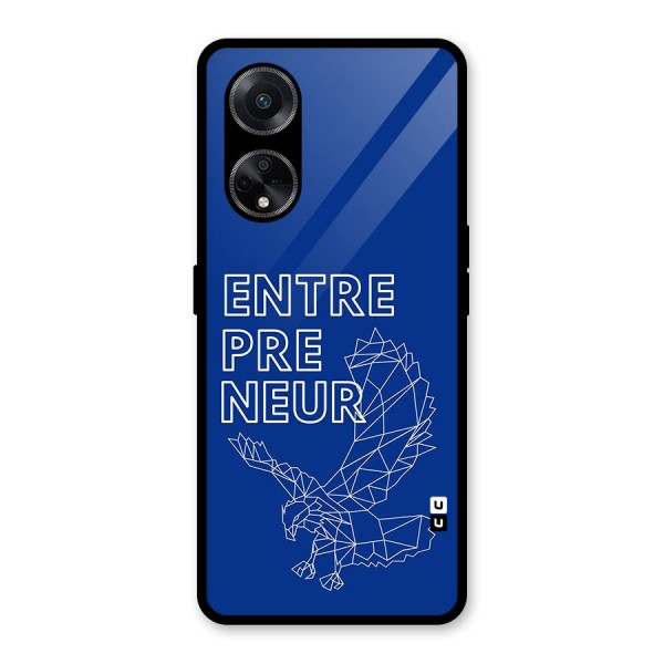 Blue Entrepreneur Glass Back Case for Oppo F23