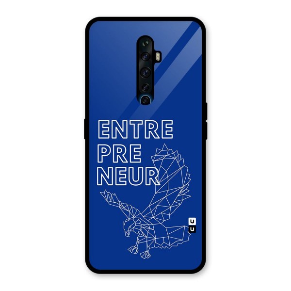 Blue Entrepreneur Glass Back Case for Oppo Reno2 F