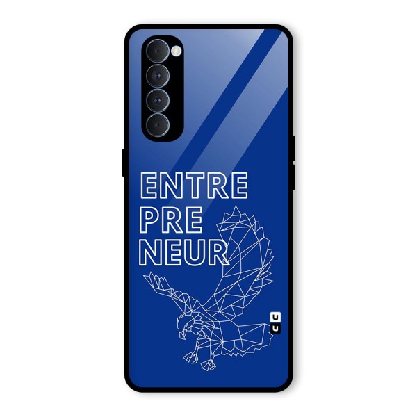 Blue Entrepreneur Glass Back Case for Oppo Reno4 Pro