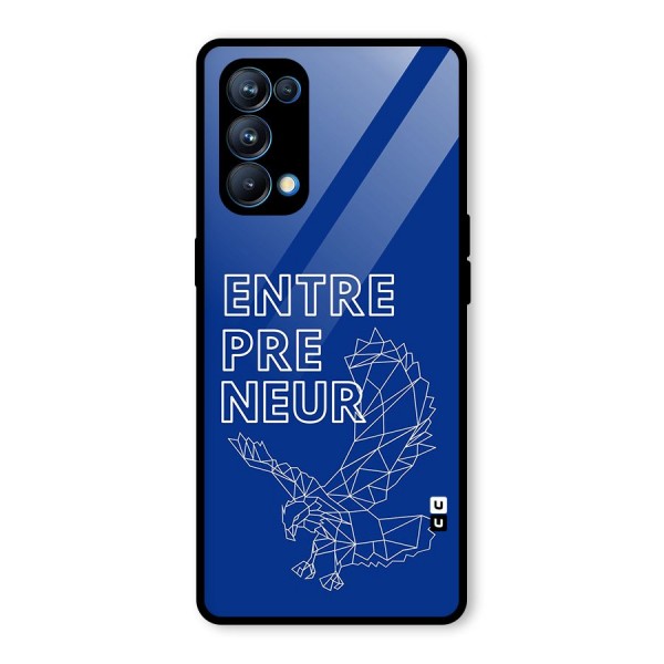 Blue Entrepreneur Glass Back Case for Oppo Reno5 Pro 5G