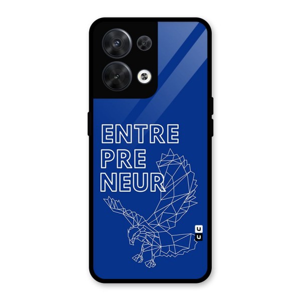 Blue Entrepreneur Glass Back Case for Oppo Reno8 5G